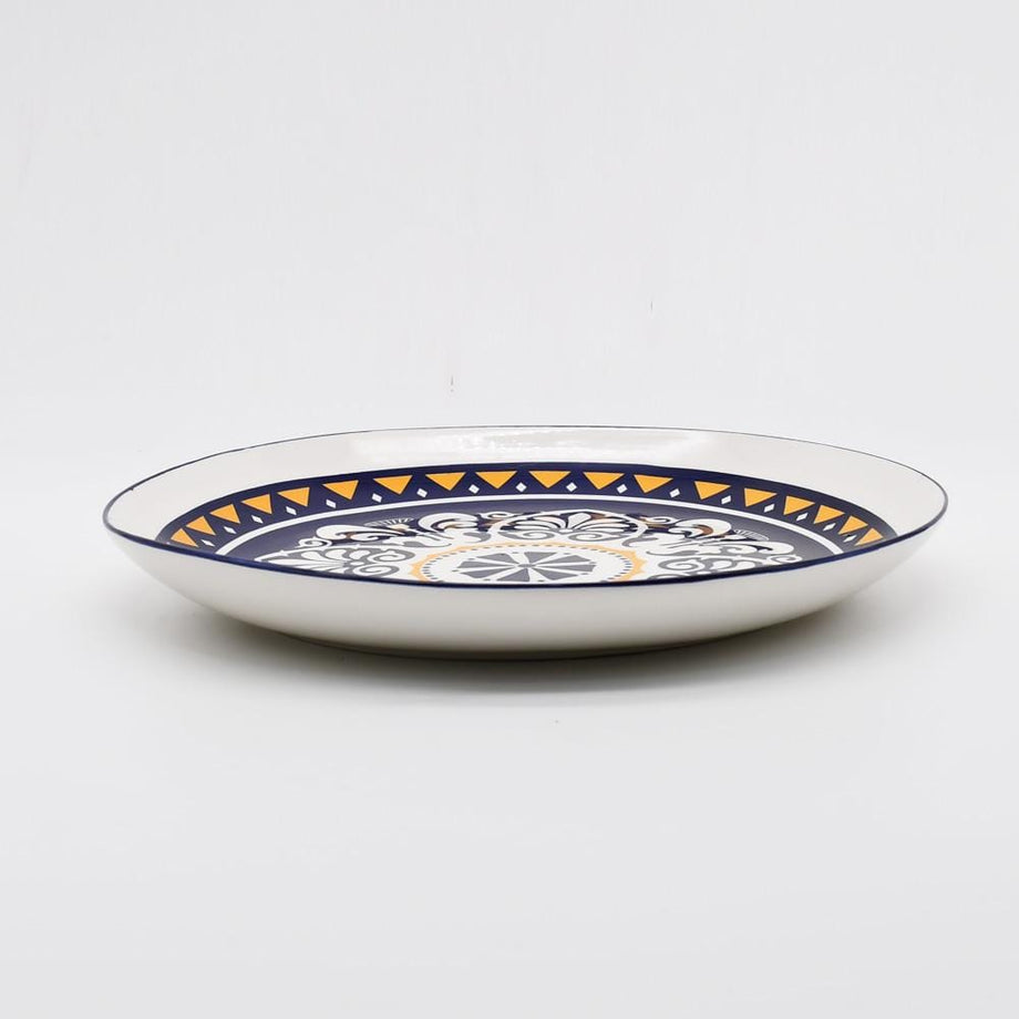 Assiette en céramique traditionnelle de Portugal I Bleue 25cm – Luisa Paixao