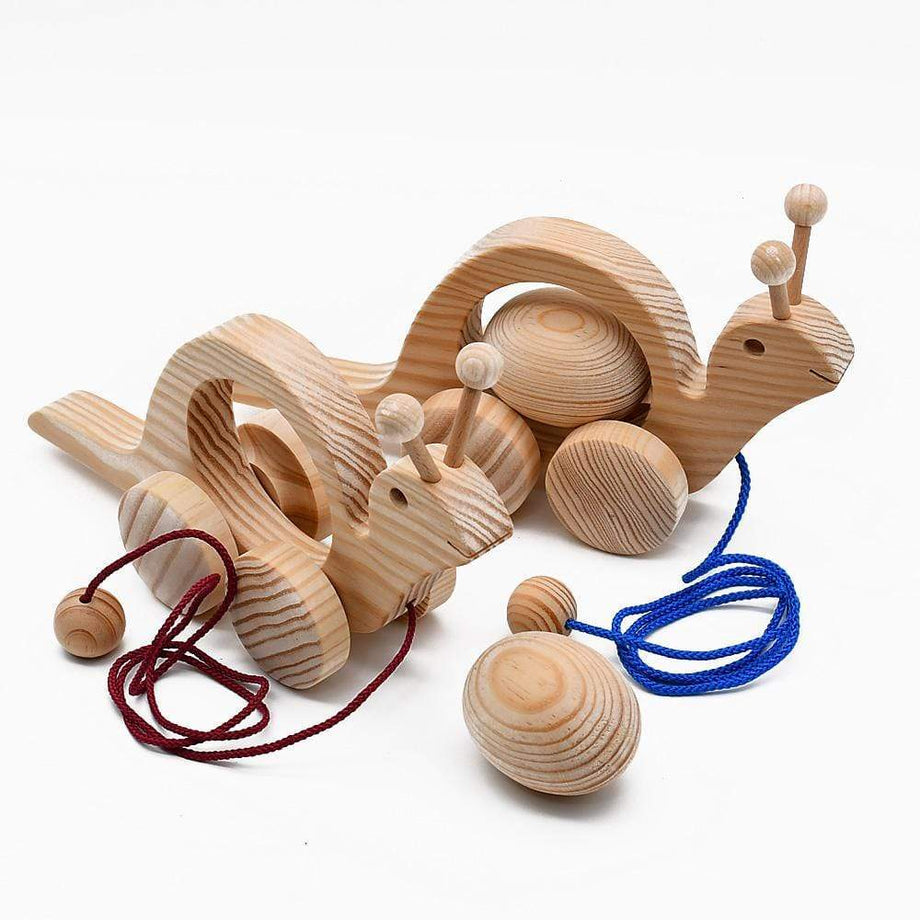 Escargot jouet en bois à promener – Luisa Paixao
